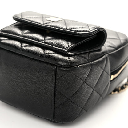 Chanel Caviar Quilted CC Mini Classic Backpack Black 10 of 11