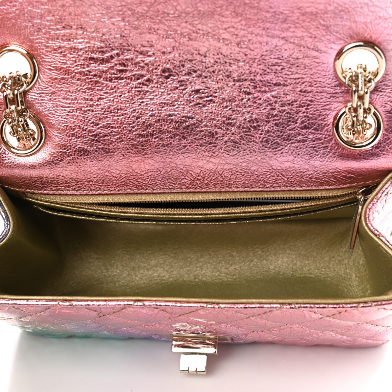 Chanel Metallic Goatskin Quilted Mini 2.55 Reissue Flap Multicolor 5 of 9