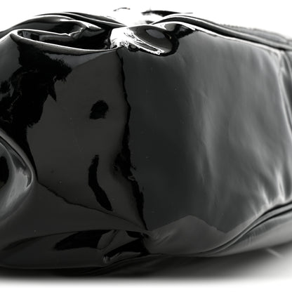 Chanel Patent Camellia Shoulder Bag Black 9 of 11