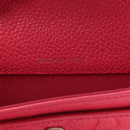 Chanel Caviar Camellia Embossed Card Holder Wallet Pink 7 of 8