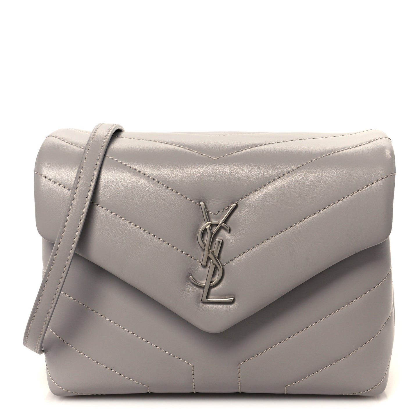 Calfskin Y Quilted Monogram Toy Loulou Satchel Granite