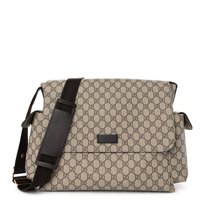 Gucci GG Plus Monogram Messenger Diaper Bag Dark Brown 1 of 10