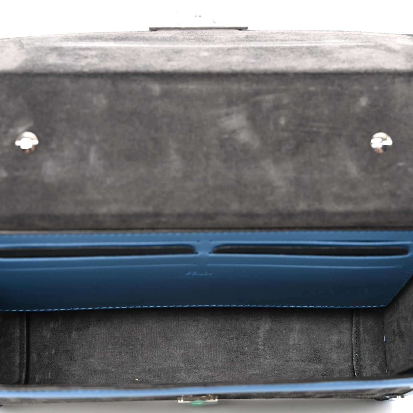 Recycled Fabric Jacquard Vitello King FF 1974 Baguette Soft Trunk Asfalto Black Fiordaliso