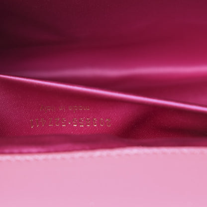Saint Laurent Textured Patent Large Belle De Jour Clutch Pink 6 of 9