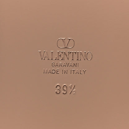 Valentino Garavani Calfskin Vlogo Cut Out Flat Slide Sandals 39.5 Popeline Blue 8 of 8