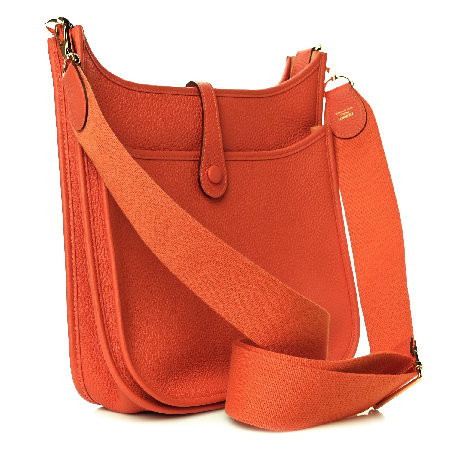Hermes Taurillon Clemence Evelyne III PM Orange 2 of 9