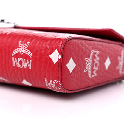 MCM Visetos Medium Tracy Crossbody Bag Ruby Red 8 of 8