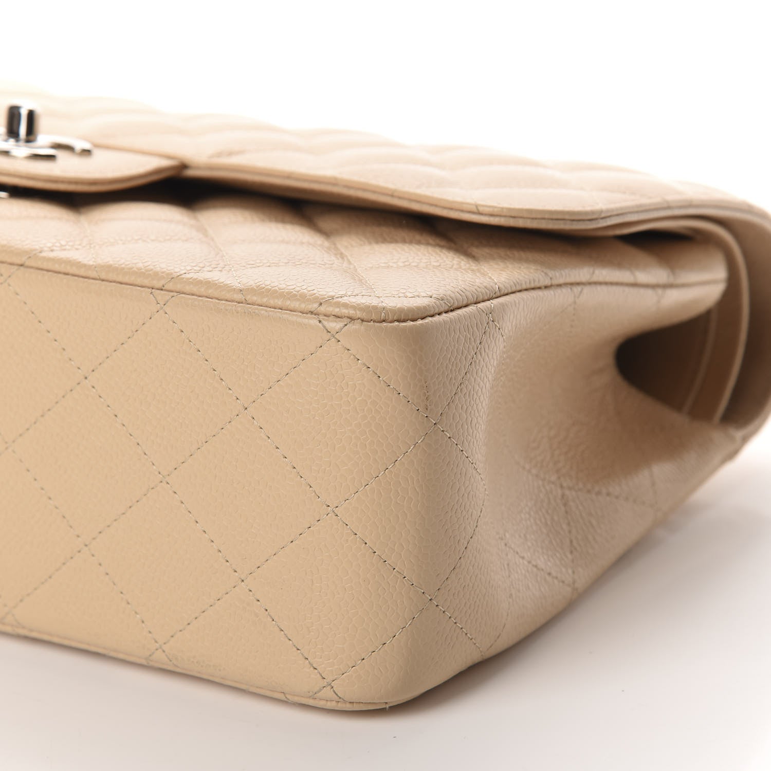 Chanel Caviar Quilted Jumbo Double Flap Beige Clair 6 of 11