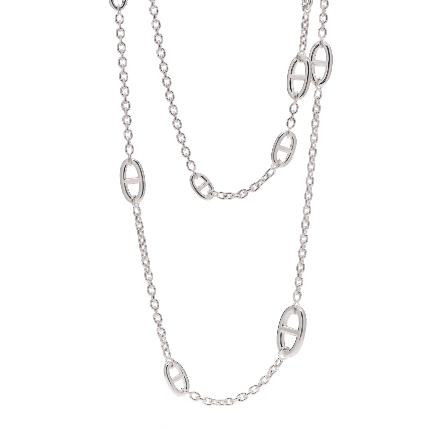 Hermes Sterling Silver Farandole Necklace 160 1 of 5