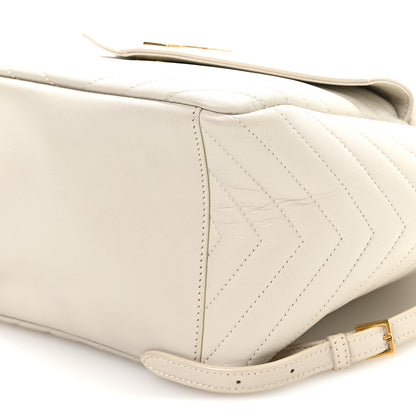 Saint Laurent Lambskin Matelasse Monogram Joe Backpack Cream 9 of 9