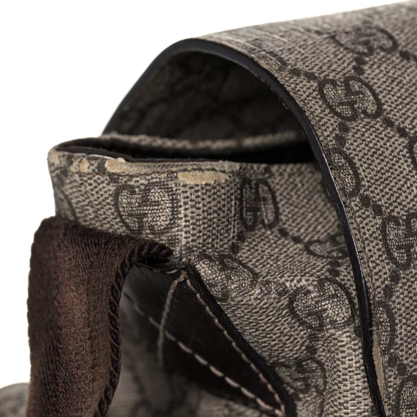 GG Plus Monogram Messenger Diaper Bag Dark Brown