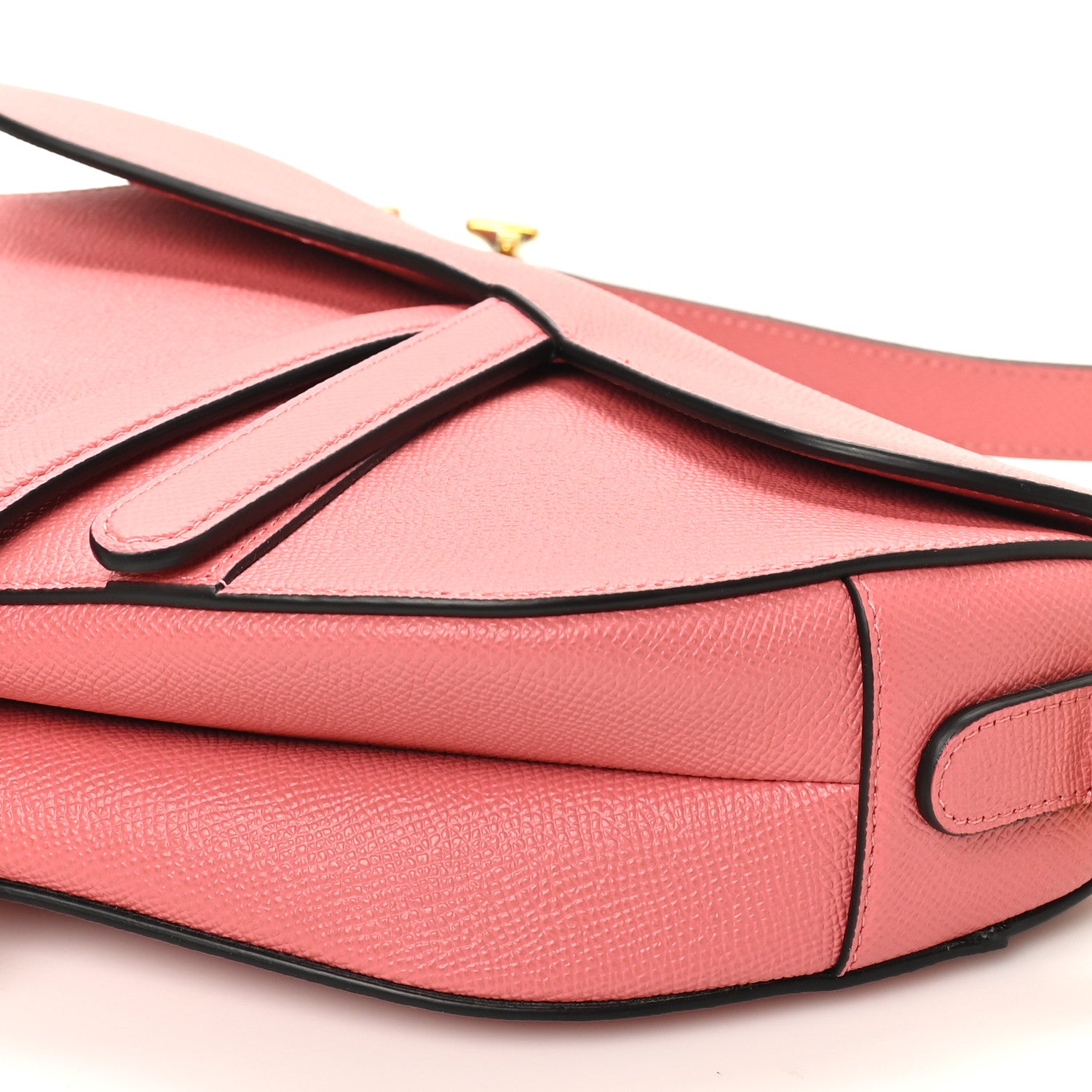 Christian Dior Grained Calfskin Saddle Bag Pink 10 of 10