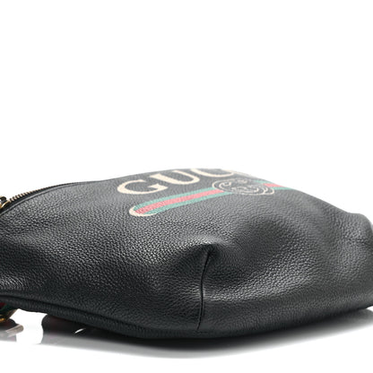 Gucci Grained Calfskin Logo Belt Bag Black 8 of 9