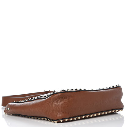 Valentino Garavani Calfskin Small Rockstud Flip-Lock Messenger Bag Brown 4 of 8