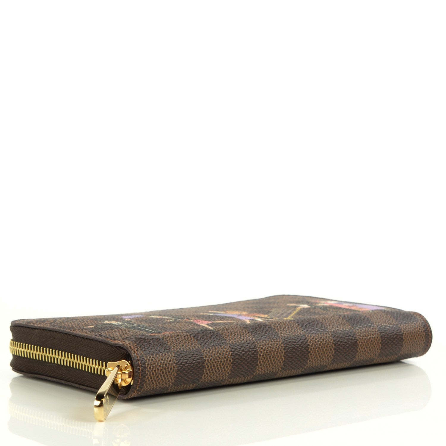 Louis Vuitton Damier Ebene Illustre Zippy Wallet Violet 4 of 8