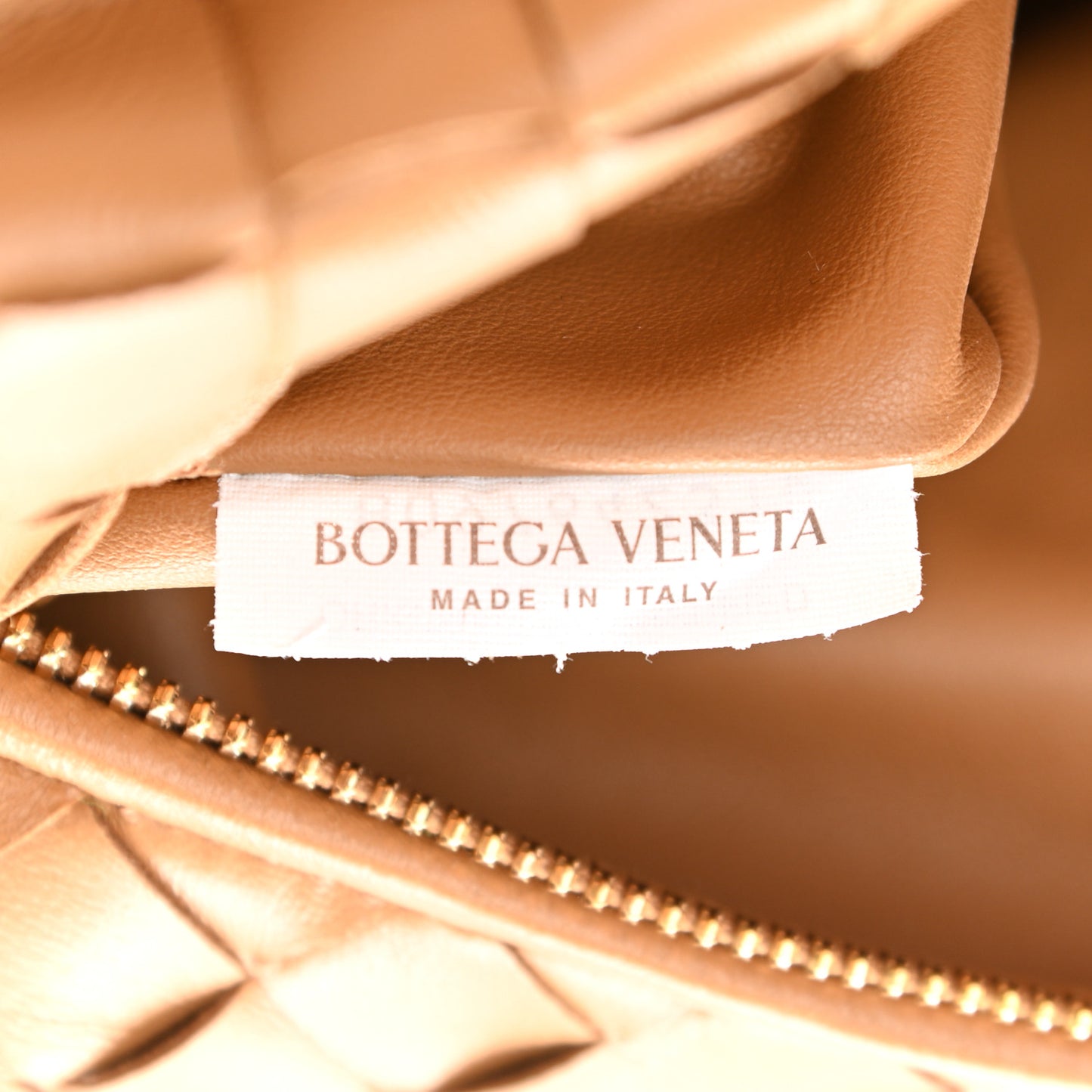 Nappa Intrecciato Teen Jodie Hobo Caramel