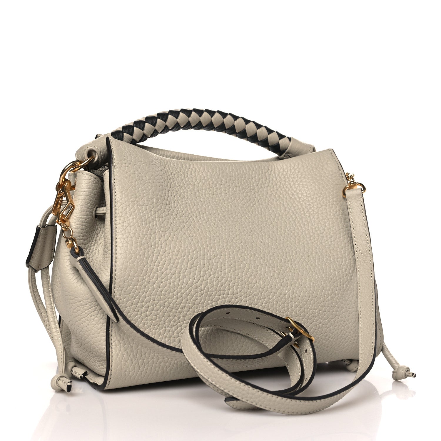Mulberry Heavy Grain Small Iris Tote Chalk Midnight 3 of 10
