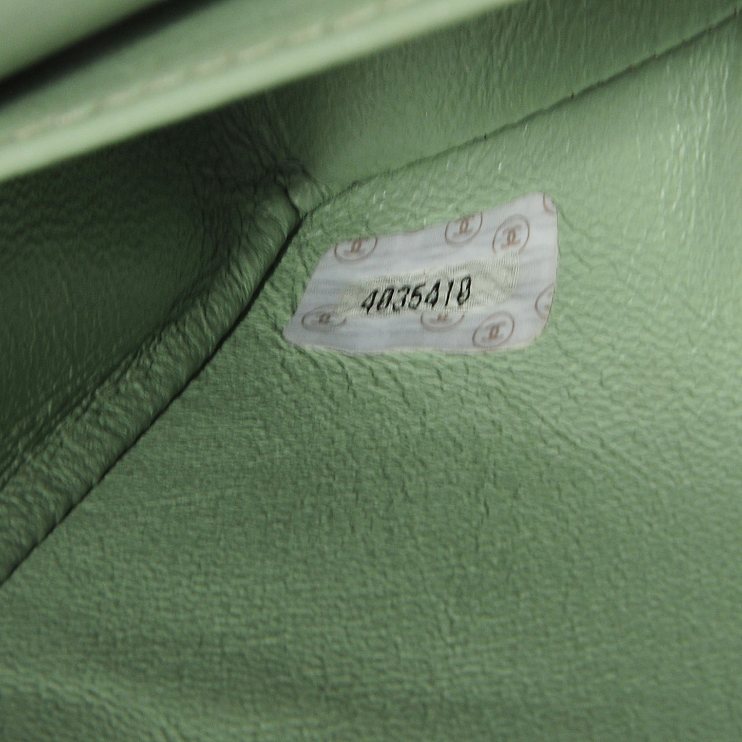 Lambskin Small Double Flap Light Green