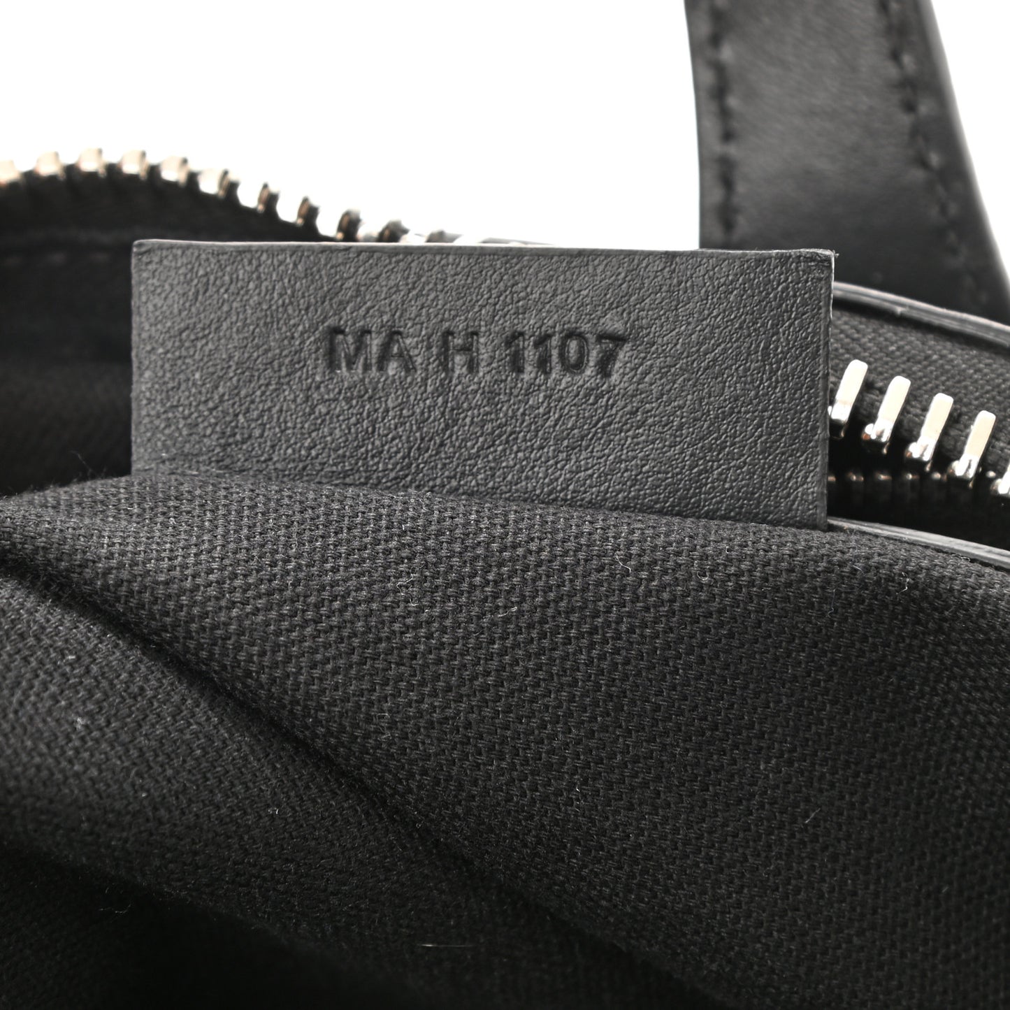 Waxed Calfskin Small Nightingale Logo Strap Black
