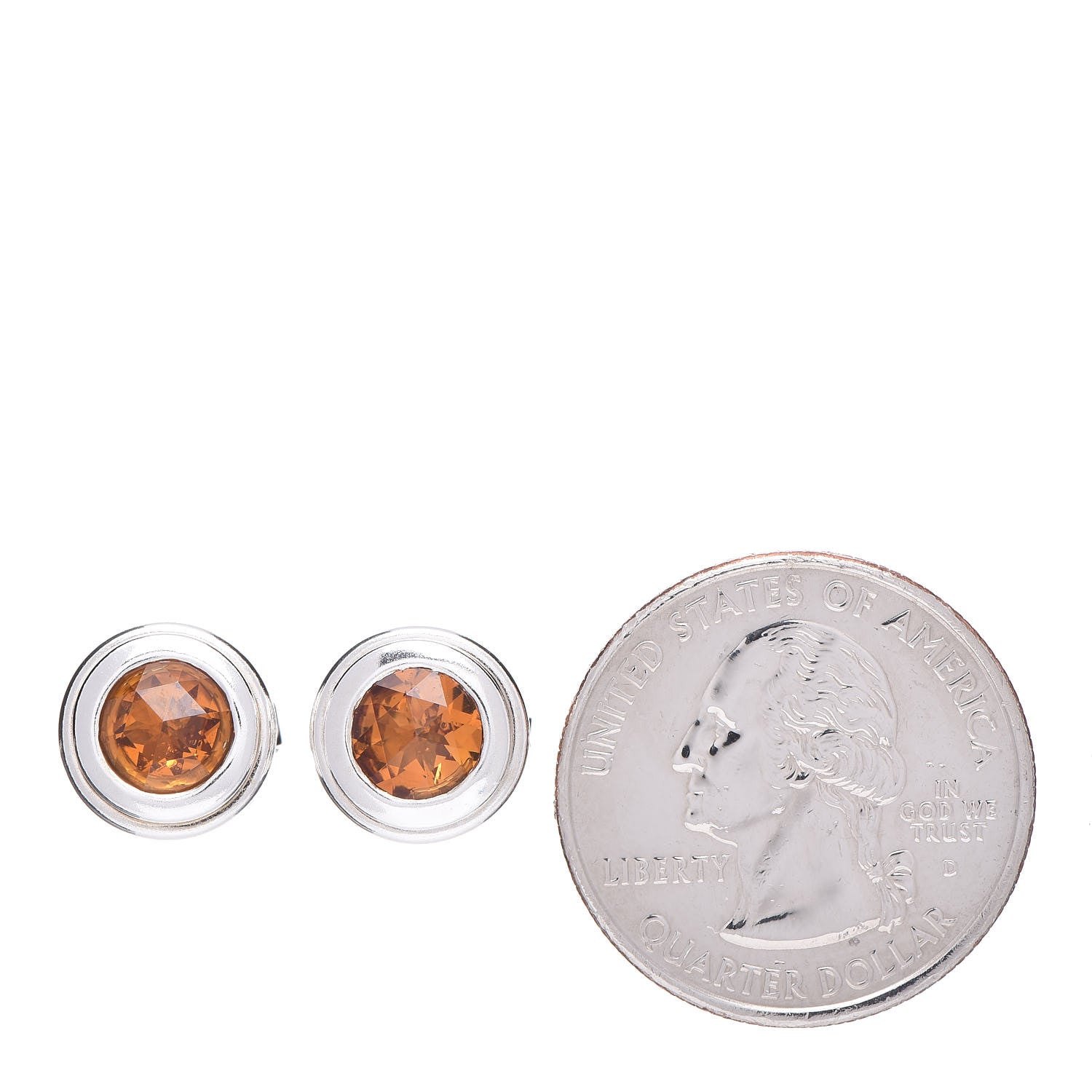 John Hardy Sterling Silver Citrine Batu Bedeg Round Earrings 2 of 5