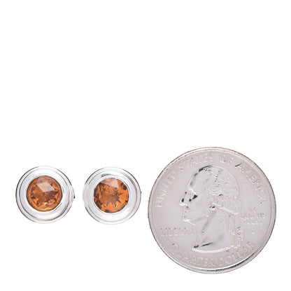 John Hardy Sterling Silver Citrine Batu Bedeg Round Earrings 2 of 5