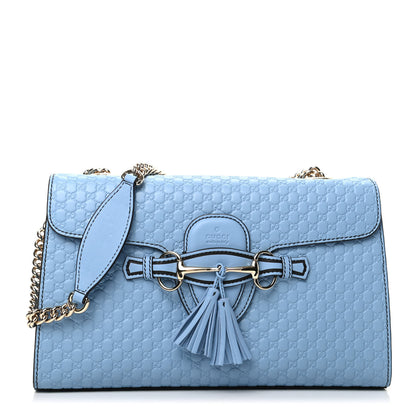 Gucci Microguccissima Medium Emily Chain Shoulder Bag Mineral Blue 1 of 9