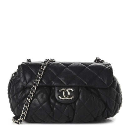 Chanel Washed Lambskin Quilted Medium Chain Around Messenger Black 1 of 10