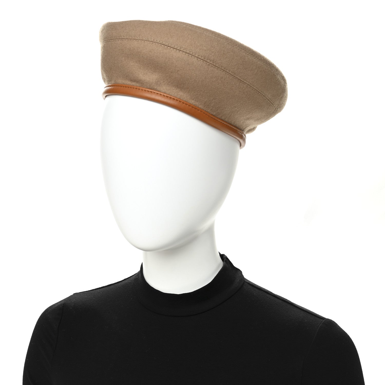 Hermes Cashmere Saint Honore Beret 58 Gold 2 of 8