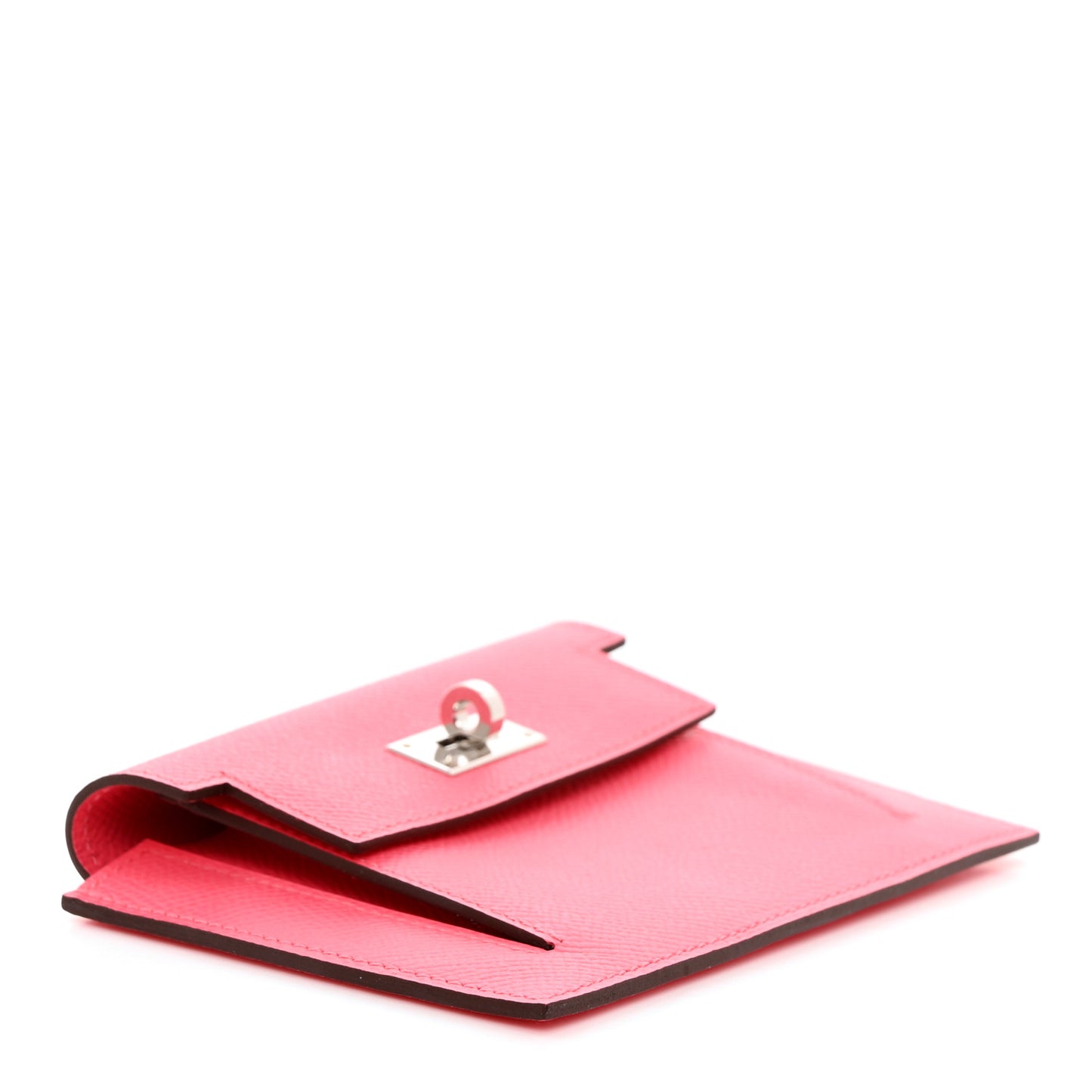 Epsom Kelly Pocket Compact Wallet Rose Azalee