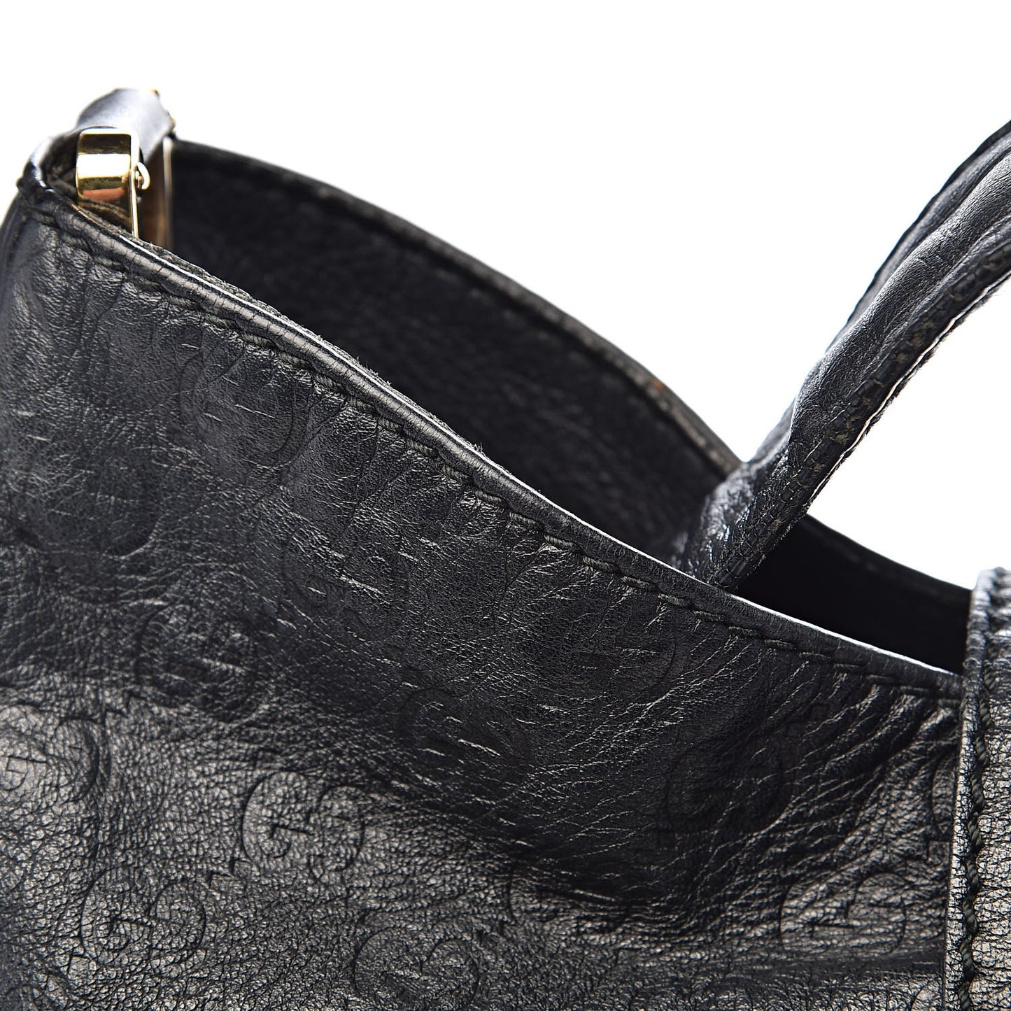 Guccissima Large New Ladies Web Hobo Black