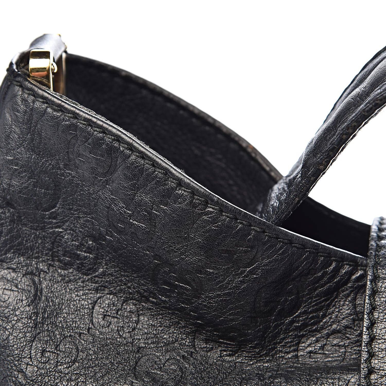 Gucci Guccissima Large New Ladies Web Hobo Black 16 of 20