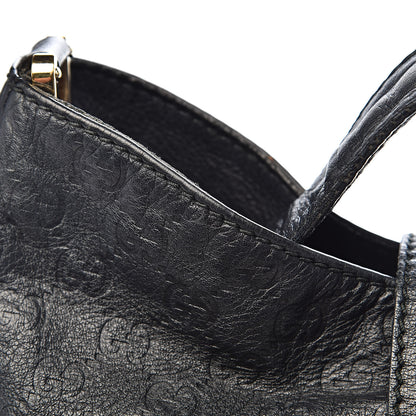 Gucci Guccissima Large New Ladies Web Hobo Black 16 of 20