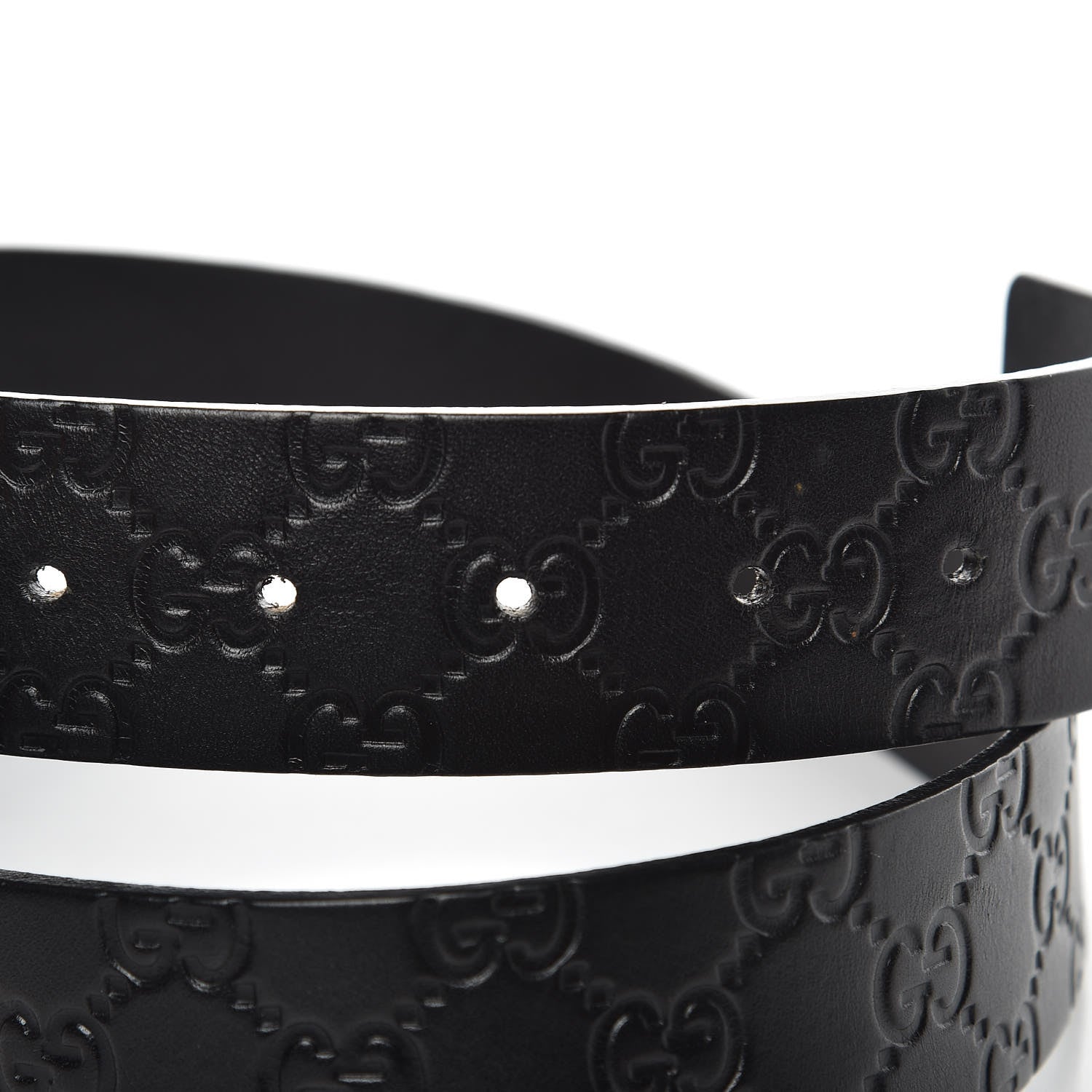 Gucci Guccissima Square G Belt 85 34 Black 6 of 7
