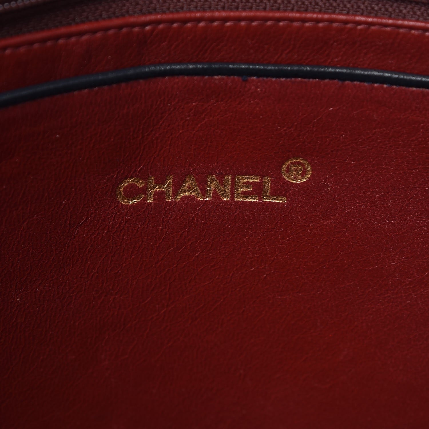 Chanel Lambskin Quilted Large Camera Case Navy Blue 6 of 11