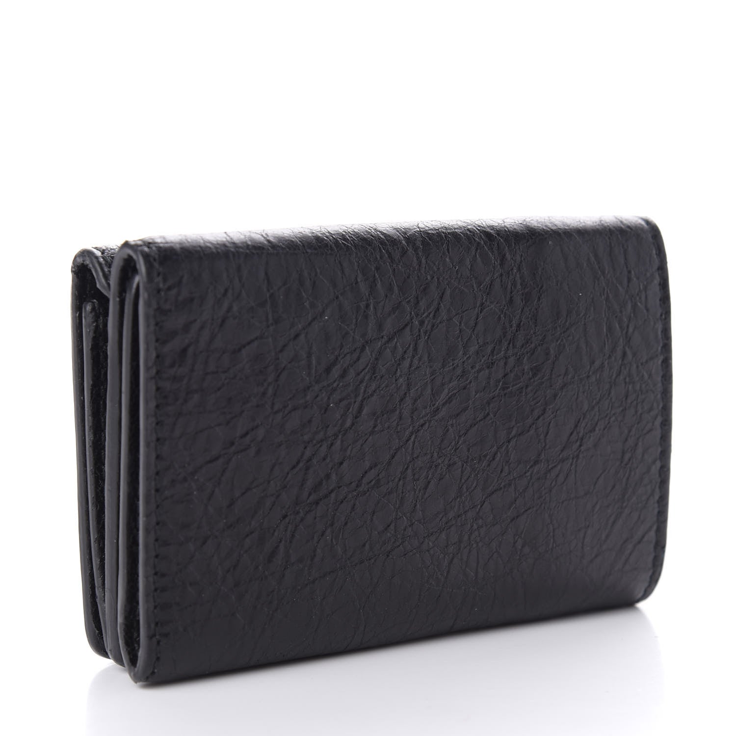 Balenciaga Agneau Gold City Mini Wallet Black 3 of 7