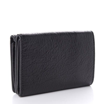 Balenciaga Agneau Gold City Mini Wallet Black 3 of 7