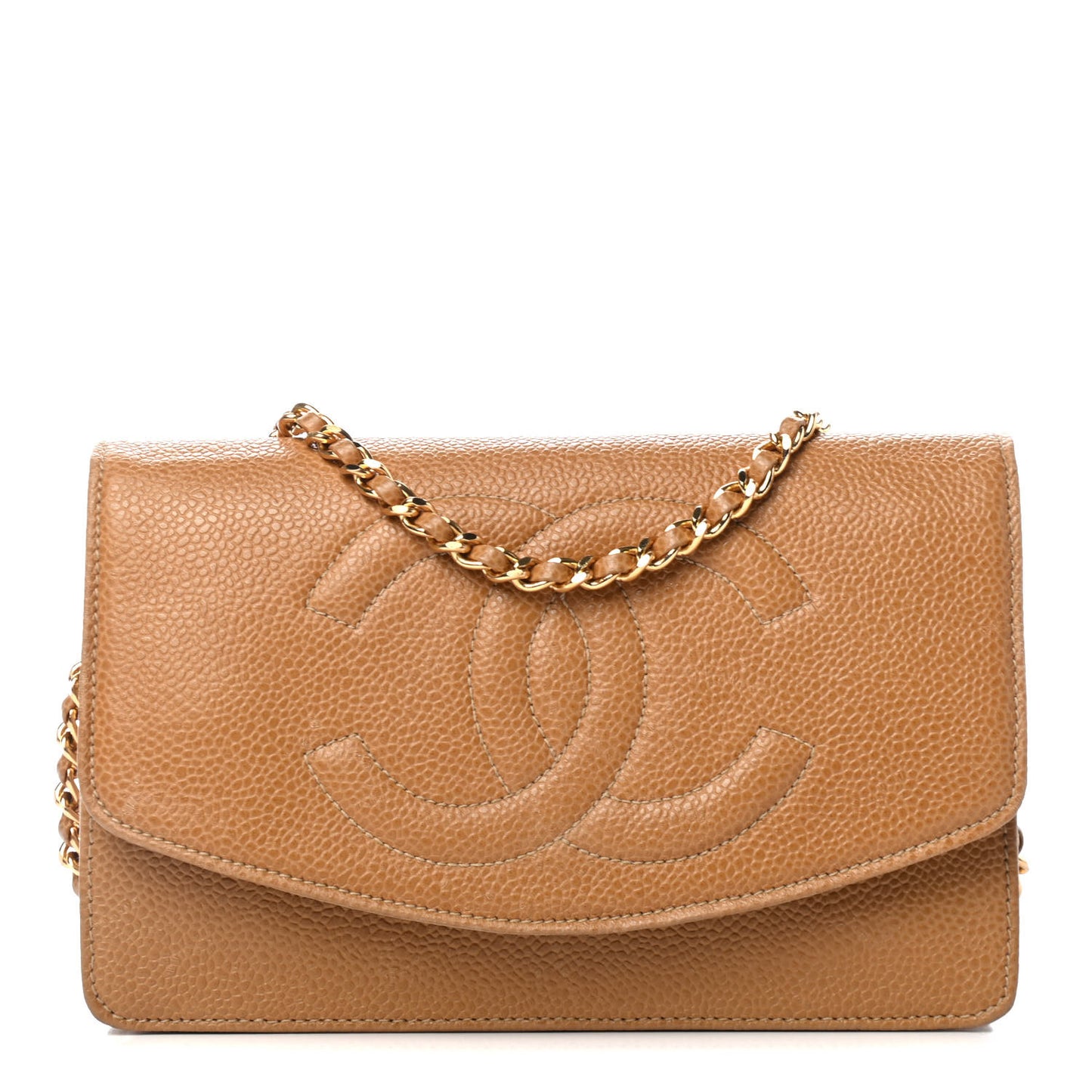 Caviar Timeless CC Wallet on Chain WOC Beige
