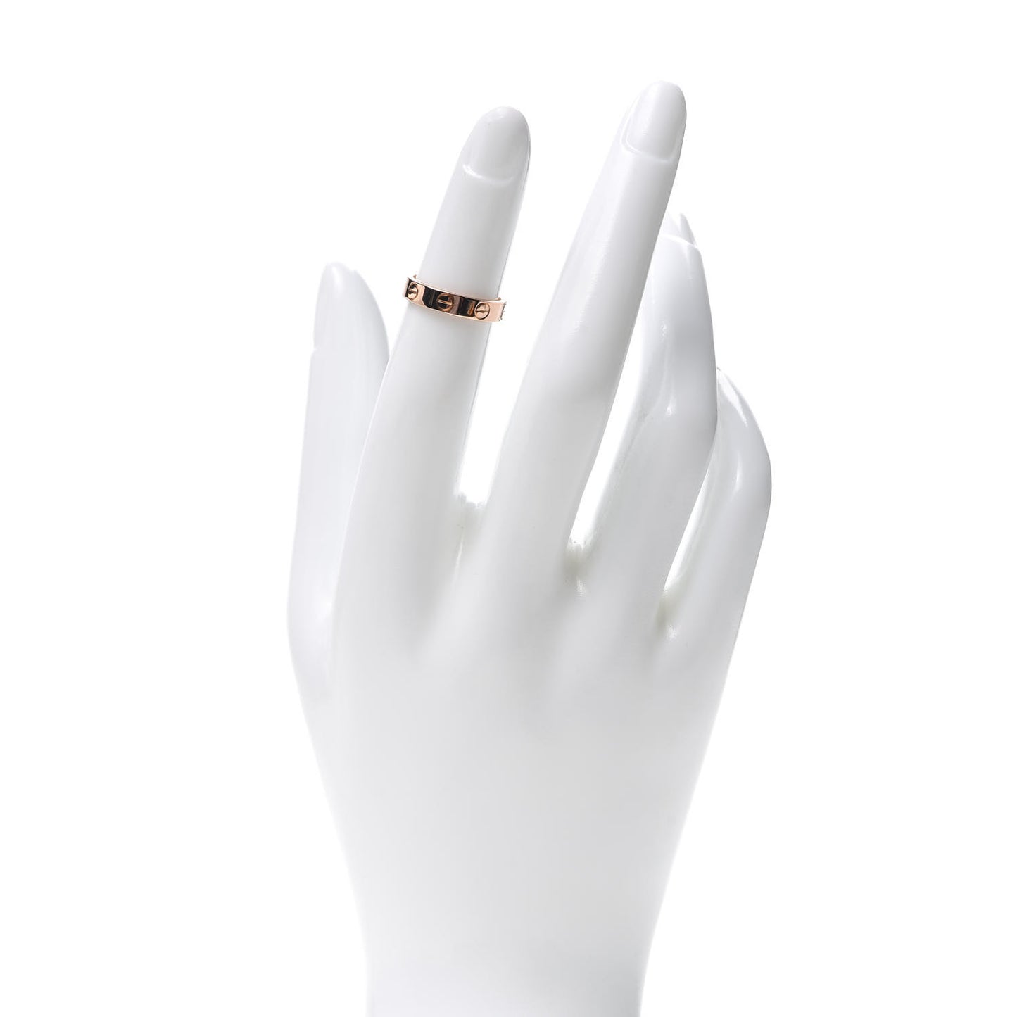 18K Pink Gold 3.5mm LOVE Wedding Band Ring 46 3.75