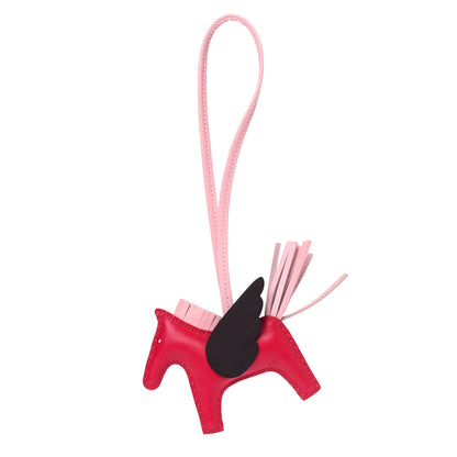Hermes Milo Lambskin Grigri Rodeo Pegase Horse Bag Charm PM Framboise Rose Sakura Rouge Sellier 1 of 4