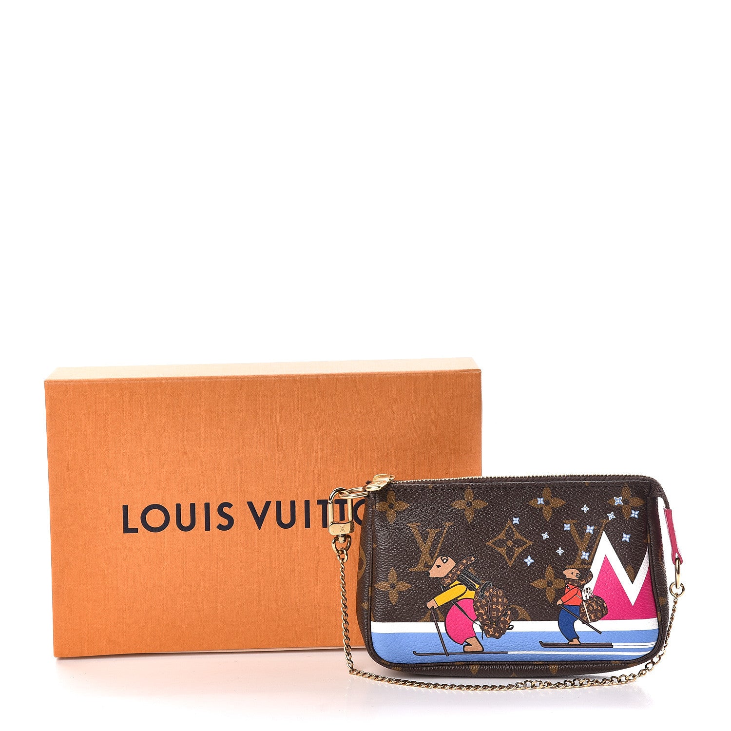 Louis Vuitton Monogram 2018 Christmas Animation Mini Bears Pochette Accessories 8 of 8