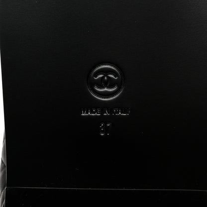 Chanel Lambskin Velcro Dad Sandals 37 So Black 8 of 9