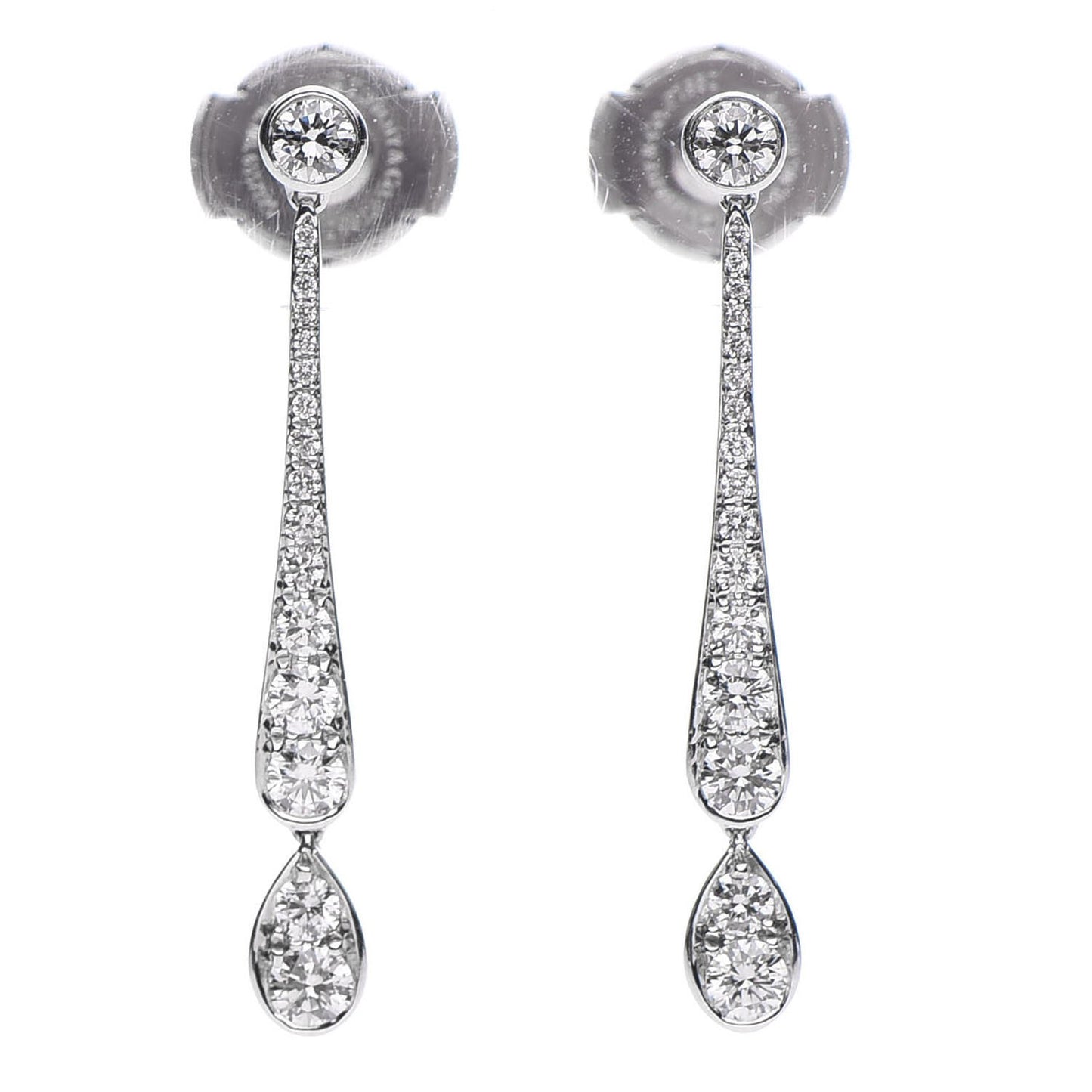 Platinum Diamond Jazz Drop Earrings