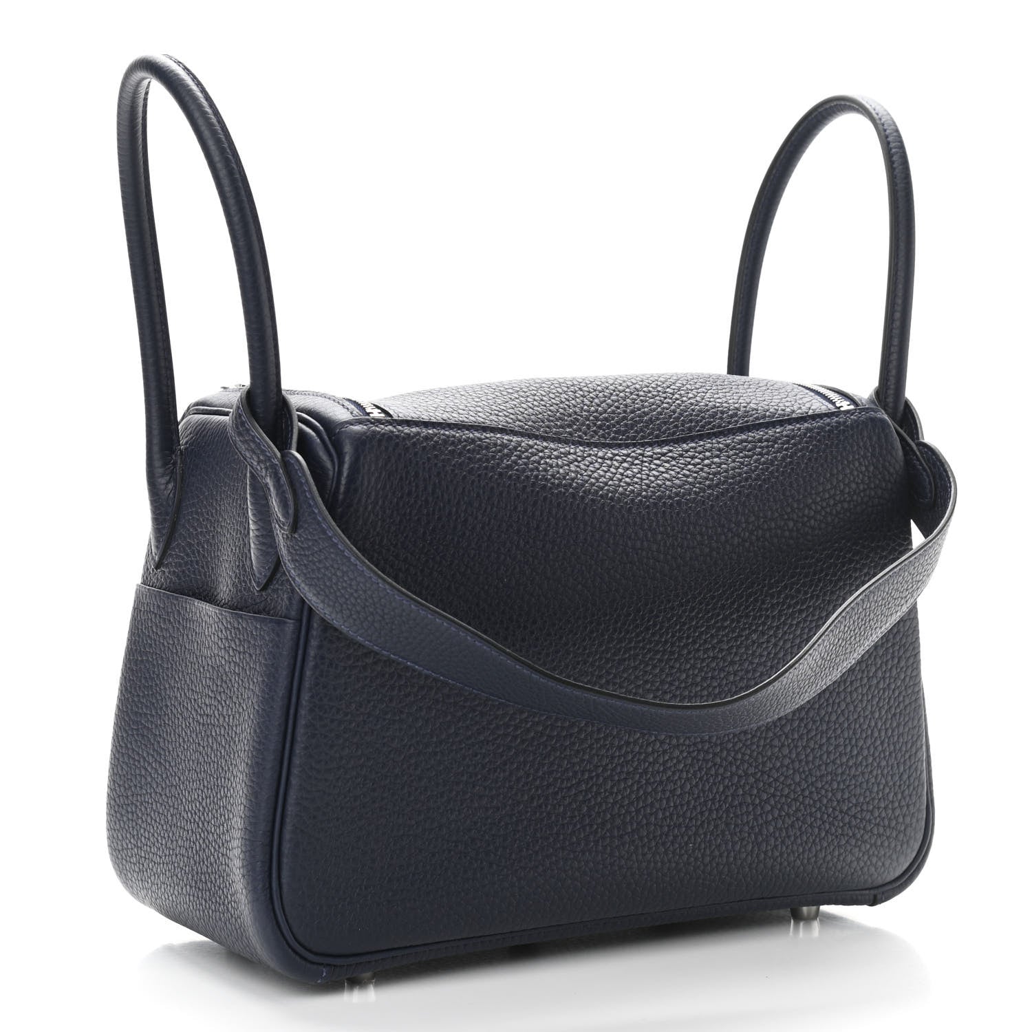 Hermes Taurillon Clemence Lindy 26 Bleu Nuit 3 of 10