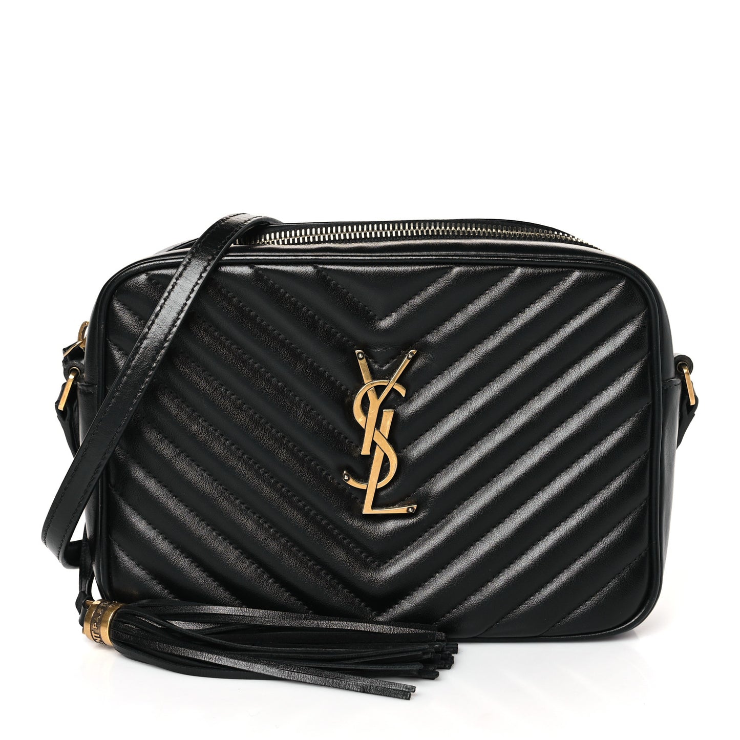 Calfskin Matelasse Monogram Lou Camera Bag Black