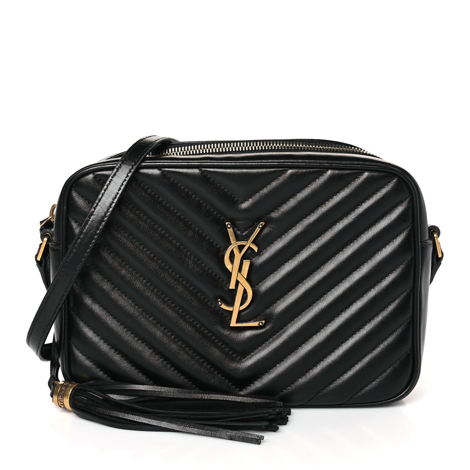 Saint Laurent Calfskin Matelasse Monogram Lou Camera Bag Black 1 of 9