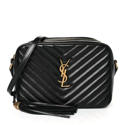 Saint Laurent Calfskin Matelasse Monogram Lou Camera Bag Black 1 of 9