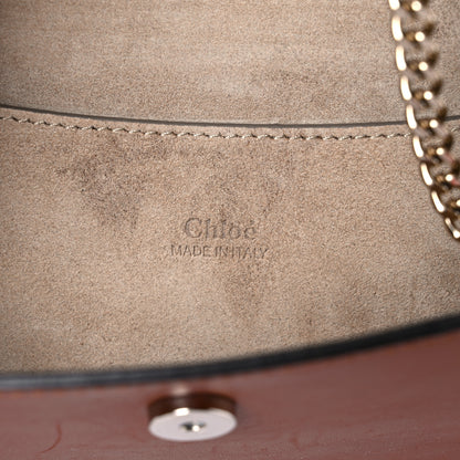 Chloe Calfskin Suede Mini Chain Faye Shoulder Bag Tobacco 6 of 14
