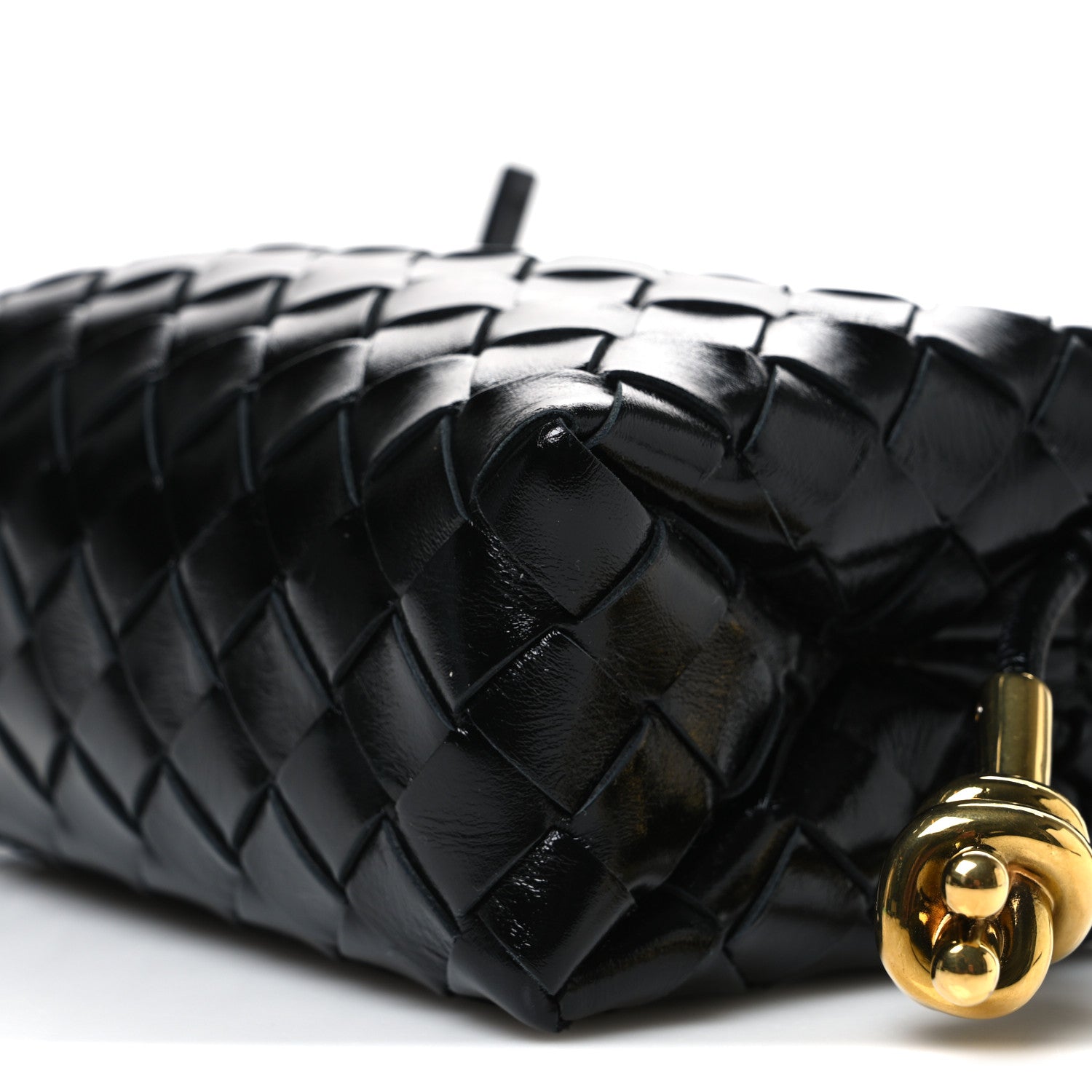 Bottega Veneta Polished Nappa Intrecciato Metallic Knot Mini Loop Camera Bag Black 9 of 9