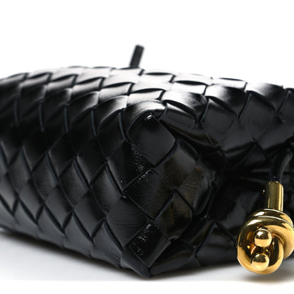 Bottega Veneta Polished Nappa Intrecciato Metallic Knot Mini Loop Camera Bag Black 9 of 9