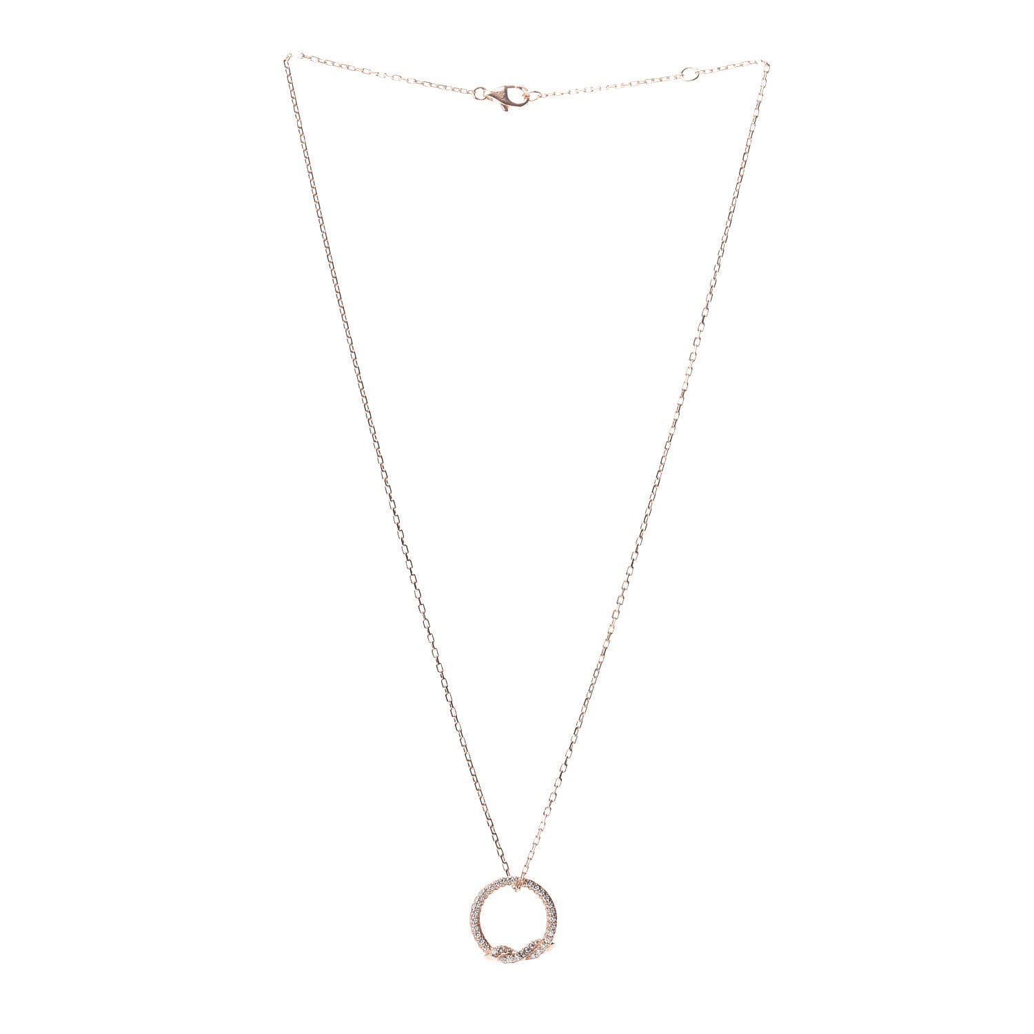 Cartier 18K Pink Gold Diamond Entrelaces Necklace 3 of 4